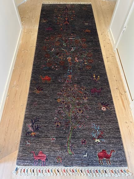 Handknuten pakistansk gångmatta – Tree of Life