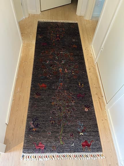 Handknuten pakistansk gångmatta – Tree of Life