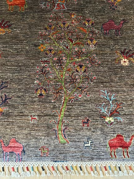Handknuten pakistansk gångmatta – Tree of Life