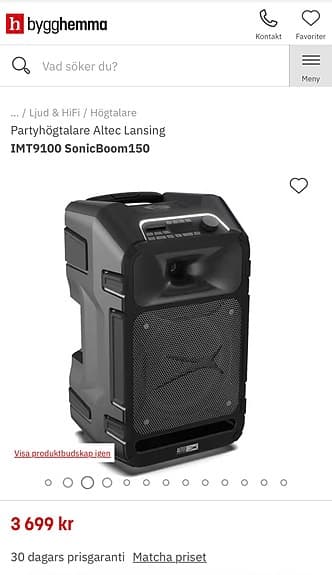 Altec Lansing IMT9000 Sonicbloom120 högtalare