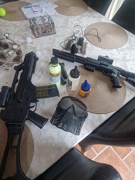 Airsoftpaket – K-pist + Airsoft Shotgun + Tillbehör