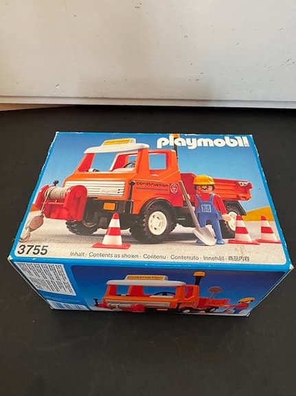 Playmobil 3755 Ny. Originalförpackning. Leksaksbil lastbil med vägarbetare