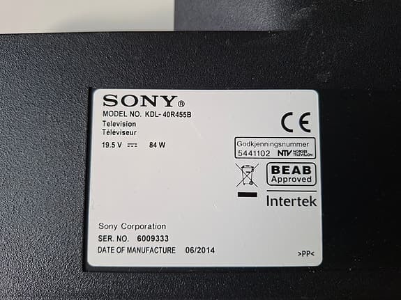 Kretskort till Sony-TV 40",  500 kr.