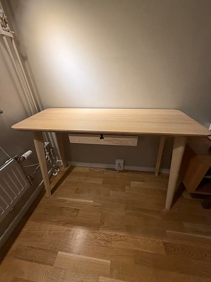 LISABO Desk, ash veneer, 118x45 cm