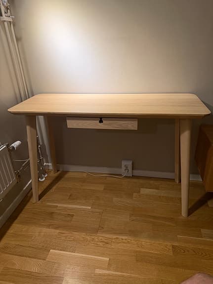 LISABO Desk, ash veneer, 118x45 cm