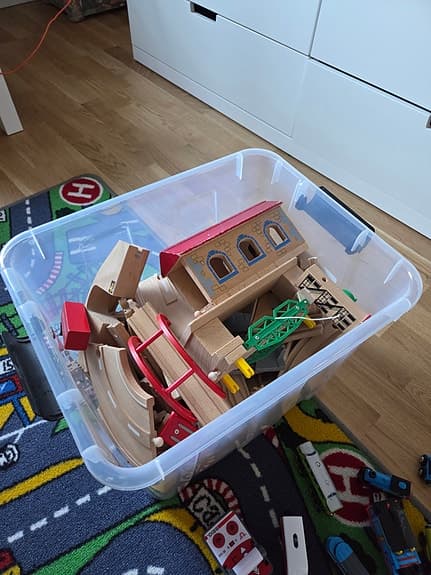 BRIO trätågset blandade delar