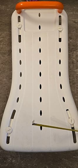 Etac badbräda vit plast 69 cm med handtag