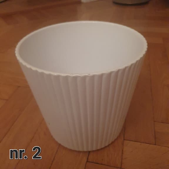 Vit kruka I keramik Ø 22 cm