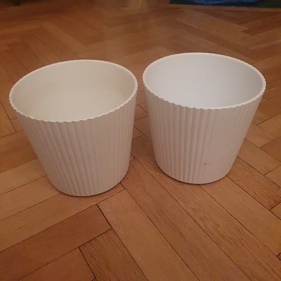 Vit kruka I keramik Ø 22 cm