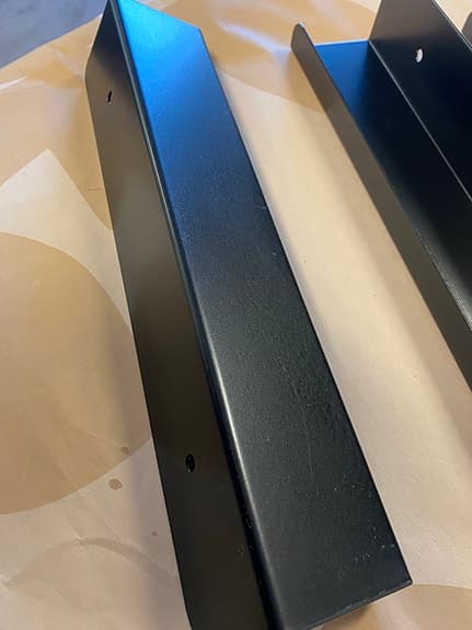 Bok/foto hylla i svart metall 3 st