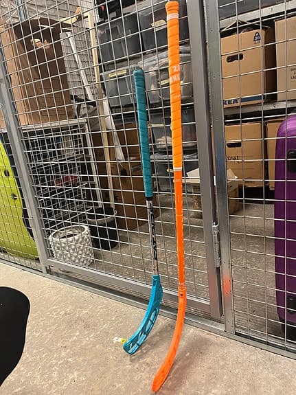Zone innebandyklubbor plastblad turkos och orange