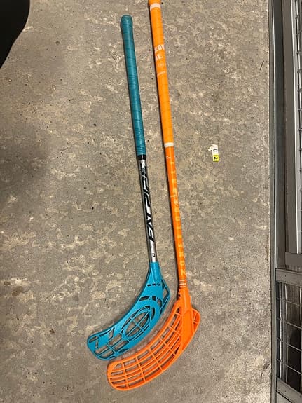 Zone innebandyklubbor plastblad turkos och orange