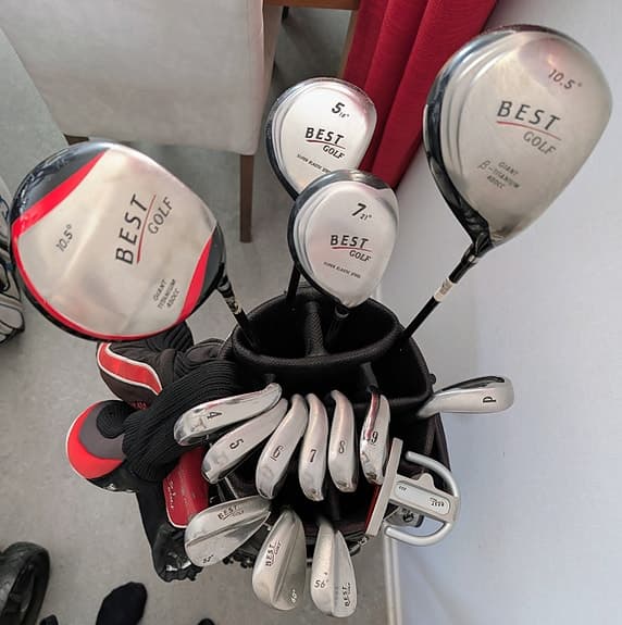 Best Golf golfset med bag svart höger