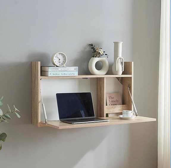 Väggbord, fällbart, ek