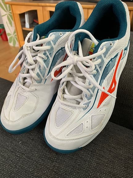 Nya Mizuno Break Shot 3 Padel/tennisskor vit blå orange storlek 40