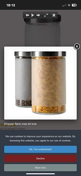 IKEA förvaringsburkar glas med lock