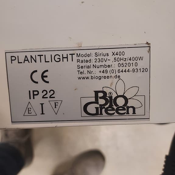 Bio Green Sirius X400 växtlampa 400W
