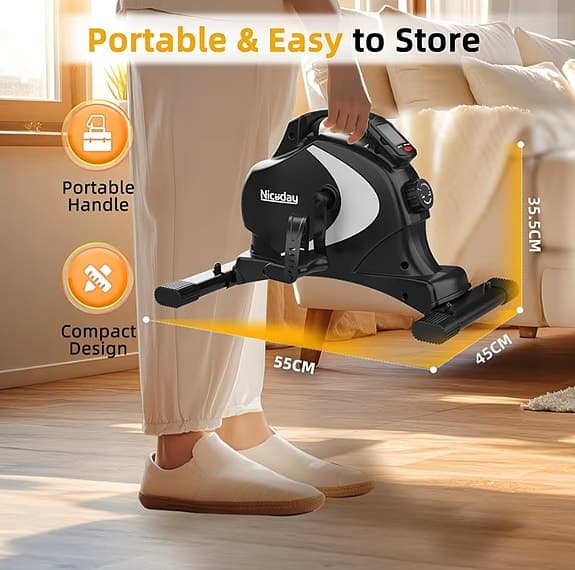 Niceday träningscykel mini motionscykel svart