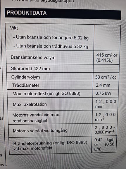 Röjsåg trimmer