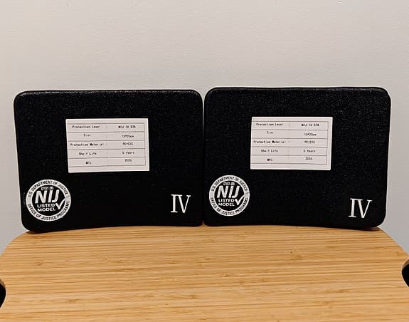 2st NordHaven NIJ IV Silicon Carbide 15x20cm Bulletproof Side Plates (Polyurea)