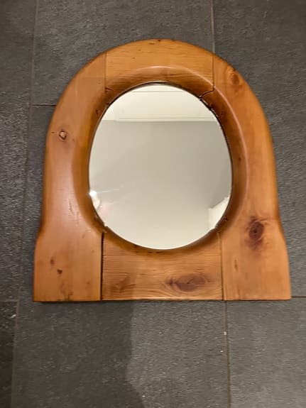 Spegel trä oval