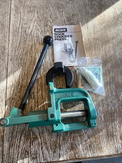 RCBS Rock Chucker Press omladdningspress grön metall