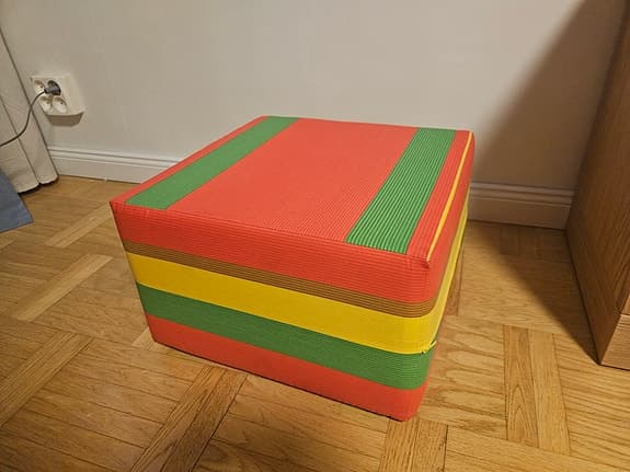 Retro randig missoni puff pall 1970 tal