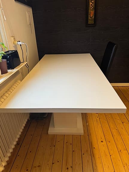 Ratliff Matgrupp 180 cm + 6 Stolar Förlängningsbart med illäggsskiva
