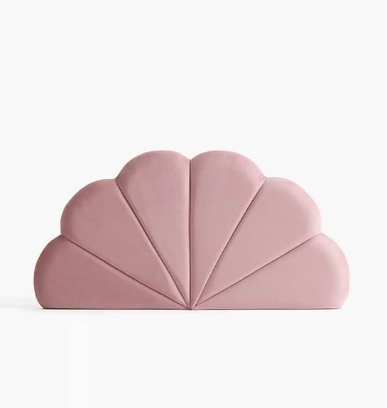 H&M Home sänggavel solfjäderformad rosa velour