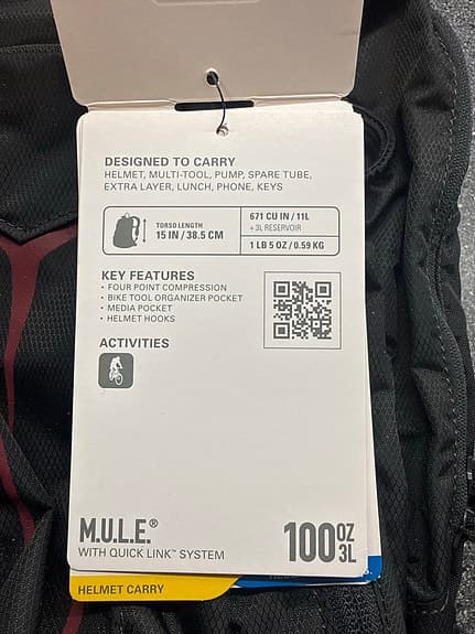 CamelBak M.U.L.E. ryggsäck med 3L vätskesystem svart