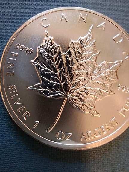 Canadian  5 dollarar silver 1 oz