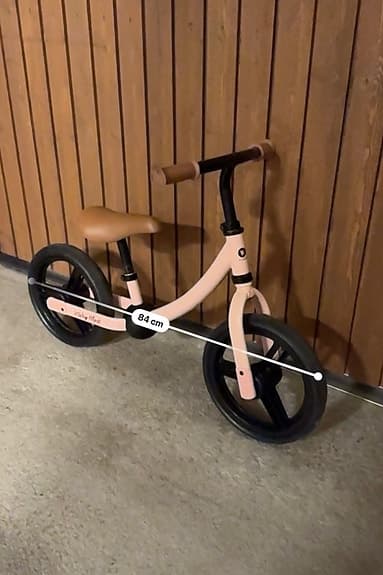 Balanscykel barn 12" rosa
