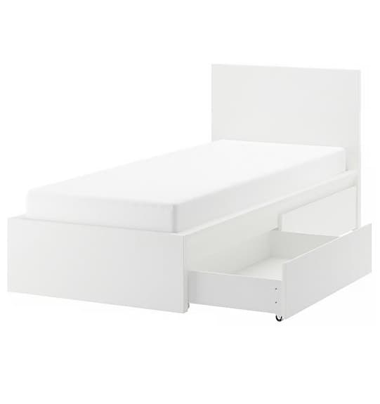 IKEA säng med förvaring 90x200 vit