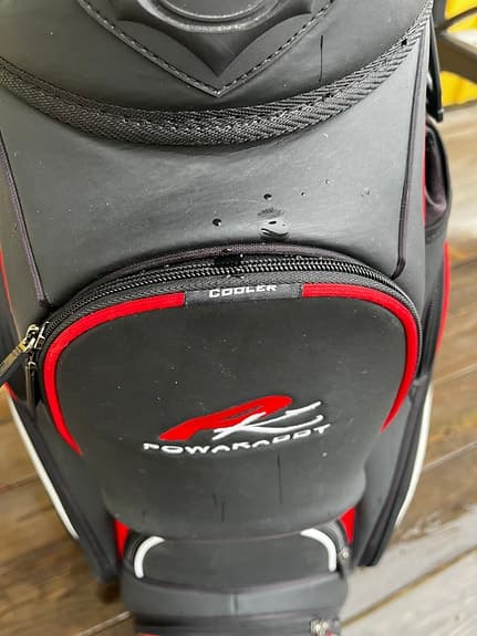 Powakaddy golfbag svart röd vit