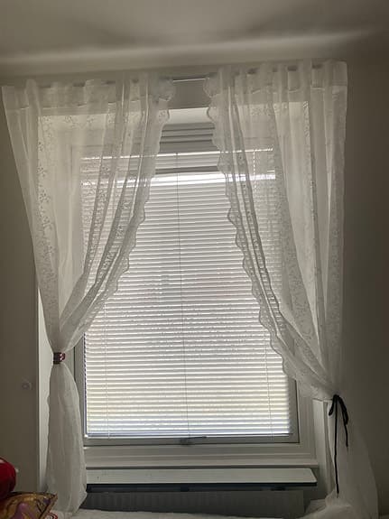 Hemtex gardin vit spets