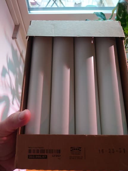 BJORLI sängen Vita 20cm rostfritt stål