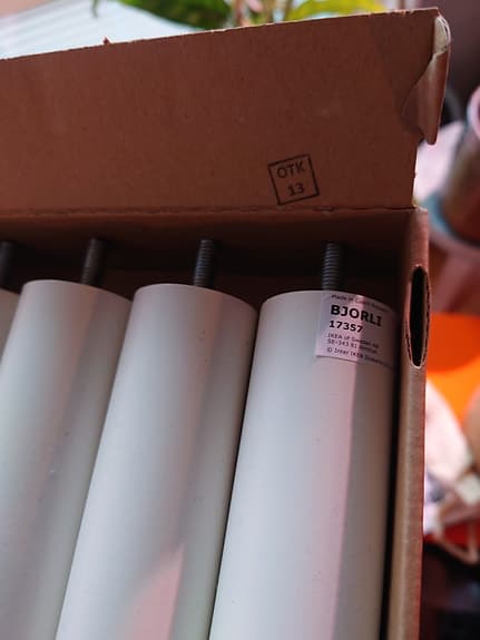 BJORLI sängen Vita 20cm rostfritt stål