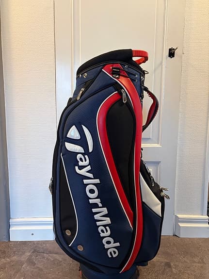 TaylorMade golfbag marinblå röd vit