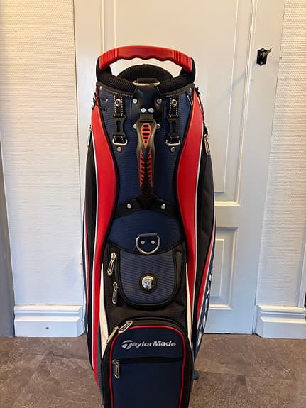 TaylorMade golfbag marinblå röd vit