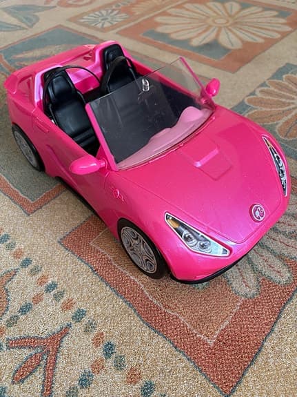Barbie bil och cyklar leksaksset rosa