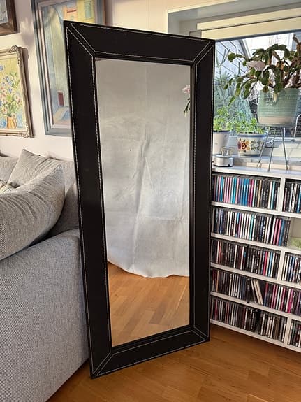 IKEA spegel rektangulär svart ram
