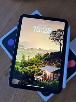 Apple iPad mini, 256 GB lila + apple pencil & apple folio