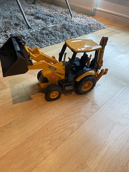 Bruder leksaksfordon traktorgrävare gul