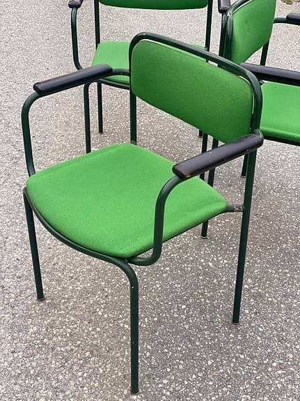 3st vintage Lammhults stolar PYRAMID - Retro Stålrör 70-tal