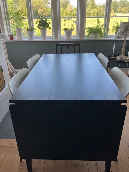 IKEA Leksvik bord svart trä