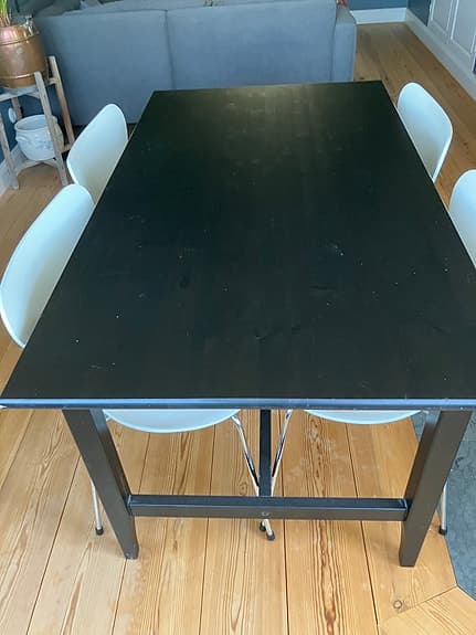 IKEA Leksvik bord svart trä