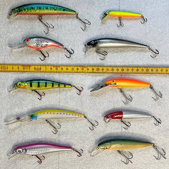 10 wobbler fiskedrag för abborre, gös, öring och gädda paket 10