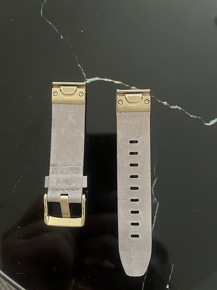 Garmin klockarmband grått Mocca/läder