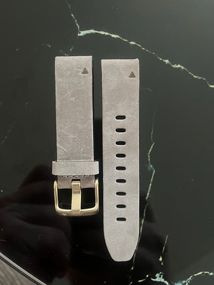 Garmin klockarmband grått Mocca/läder