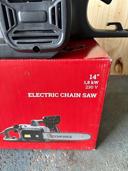 Meec Tools elektrisk motorsåg 14" 1,8 kW svart